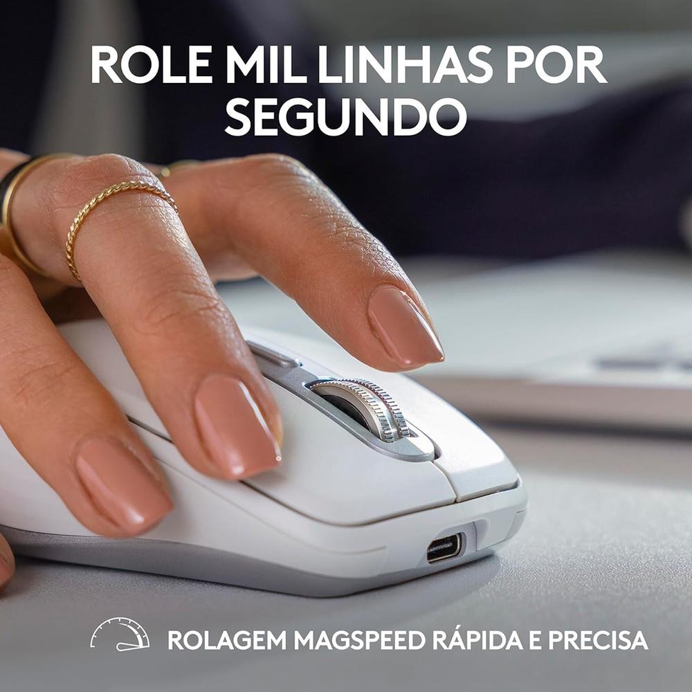 Detalhes do Mouse Sem Fio Logitech Mx Anywhere 3s Cinza Claro 910-006933