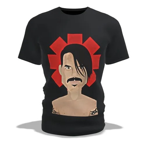 Camiseta Blusa Infantil Banda Red Hot Chili Peppers Kid Blck
