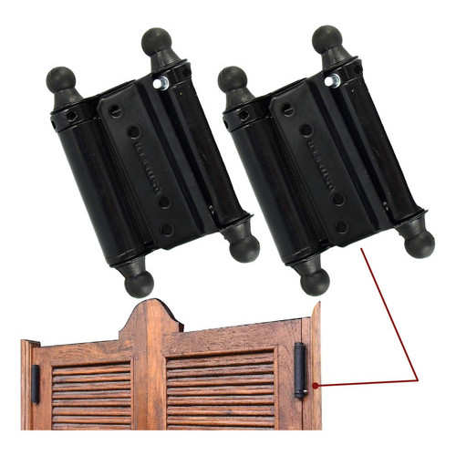 Dobradiça Para Porta Vai Vem 4 Polegadas 2 unidades Starfer Suporta até 50 Kg em Oferta na Shopee