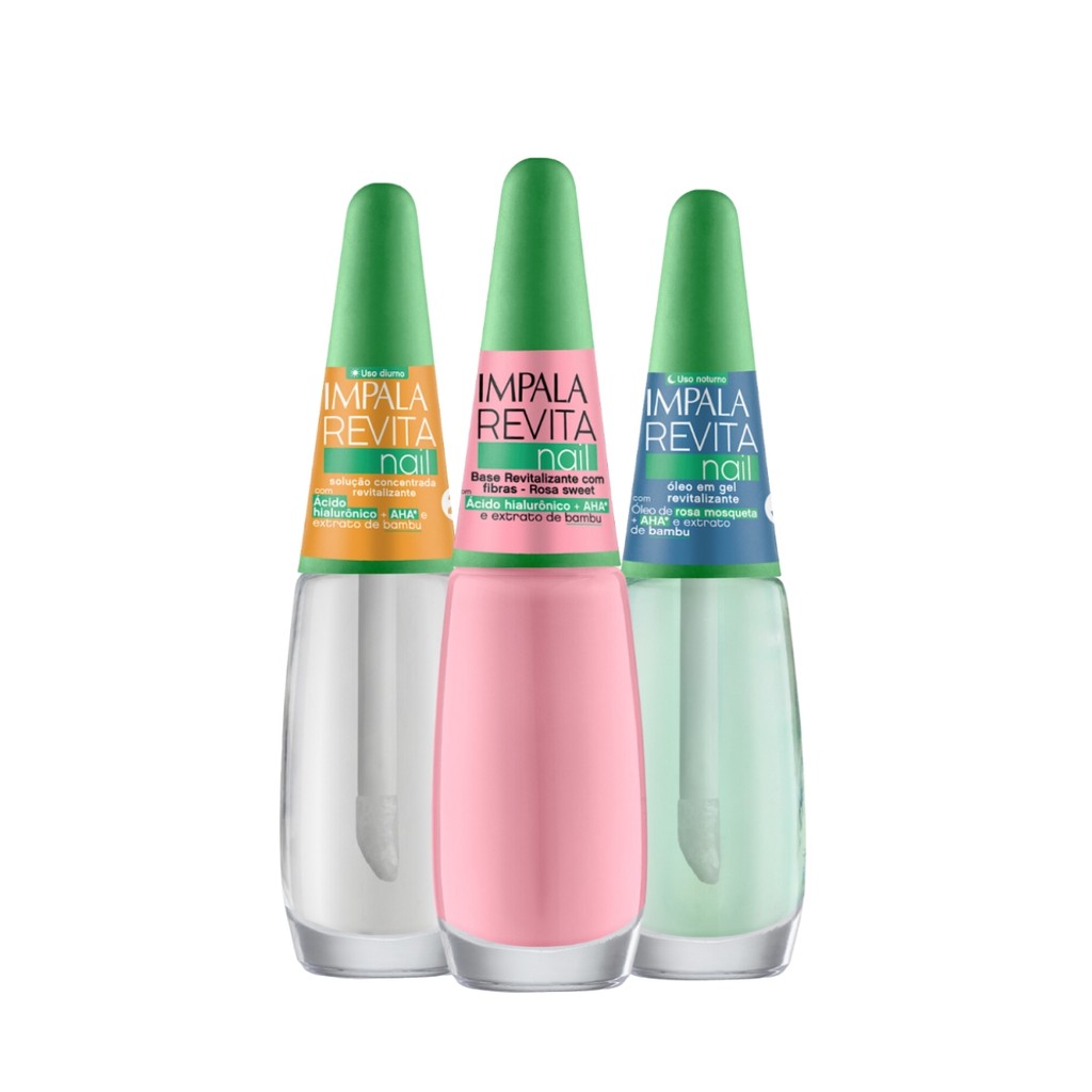 Kit Revitanail Base Rosa + Solução Concentrada Óleo Impala em Oferta na Shopee