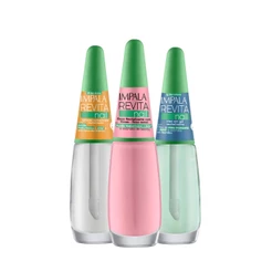Kit Revitanail Base Rosa + Solução Concentrada Óleo Impala