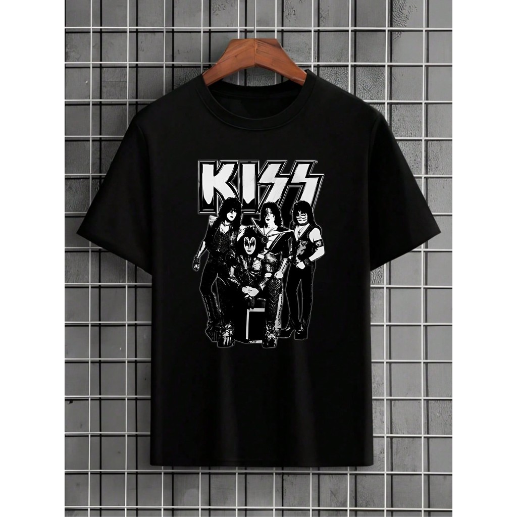Camiseta Banda Kiss Basica Rock Internacional Oldskull HardRock Camisa  Unissex Masculino Feminino   Streetwear