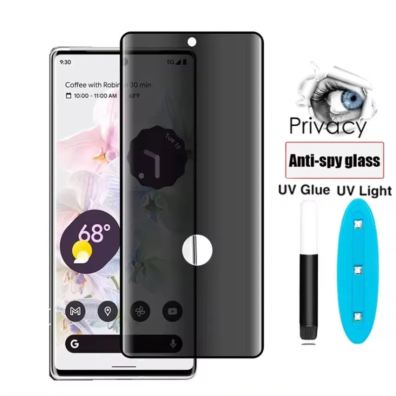 Para Motorola Edge 60 50 Pro 40 Neo 30 Fusion Ultra X30 Anti-Espião Cola UV Vidr
