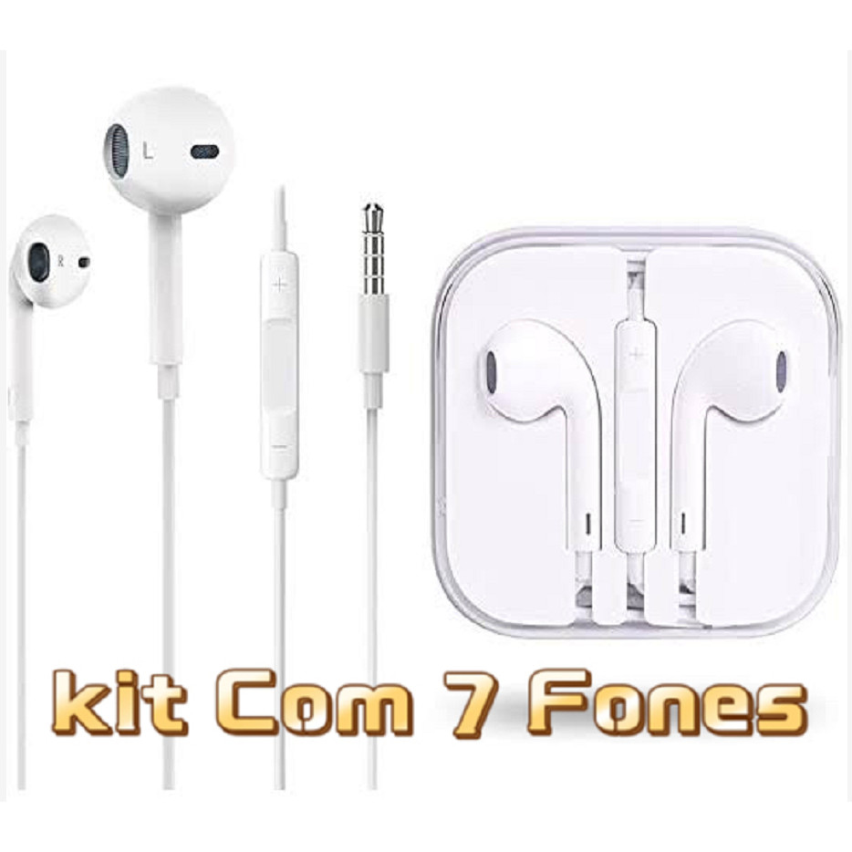 Fone de Ouvido com Fio P2 3.5mm Som Nítido e Microfone Para Notebook, Smartphone e Dispositivos Apple