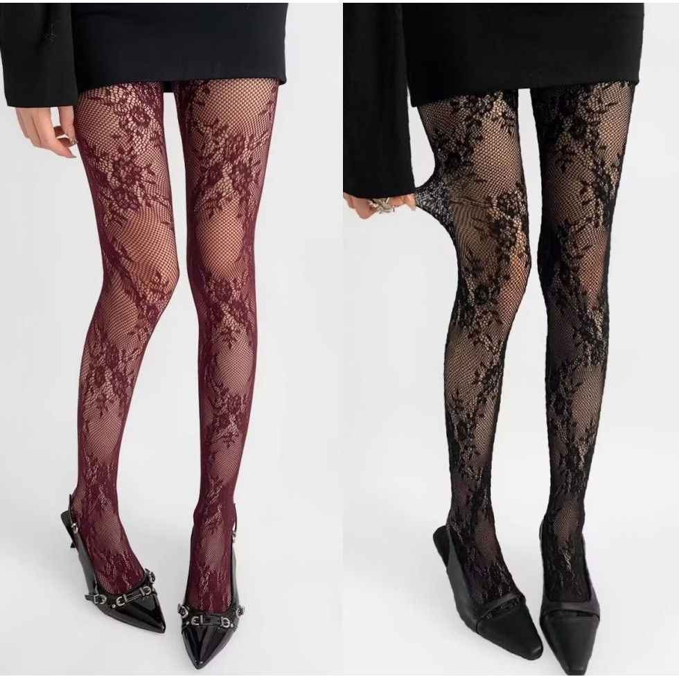 Meia-Calça De Renda Fina Super Elástica Estilo Coreano/Meias Arrastão Sexy De Alta Elasticidade/Calças De Malha em Oferta na Shopee