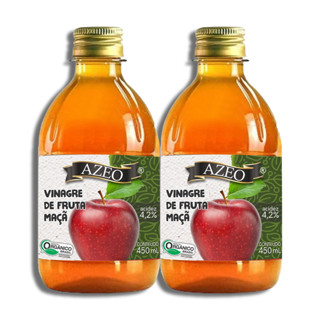 Vinagre de Frutas de Maçã Orgânico - Kit 2 Unidades 900 ml - Azeo em Oferta na Shopee