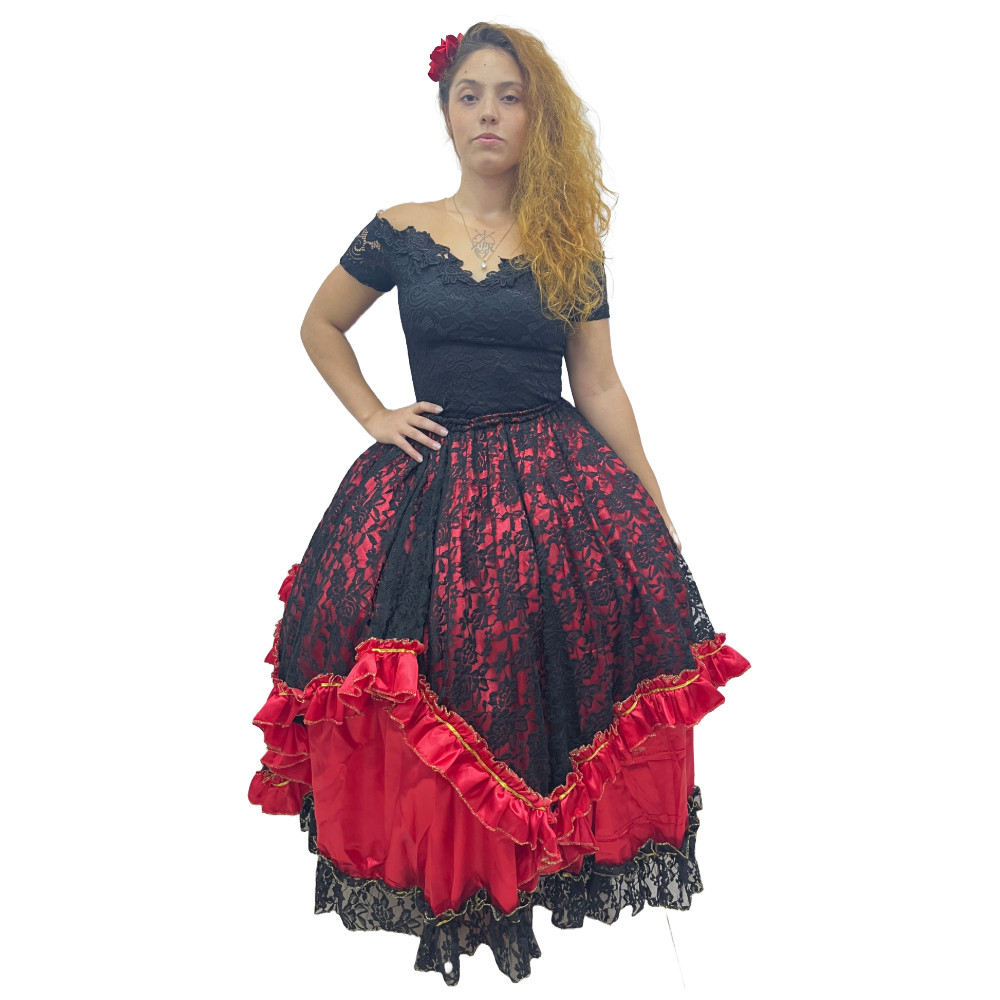 Conjunto Saia e Body Corpete Slim Pomba Gira Cigana