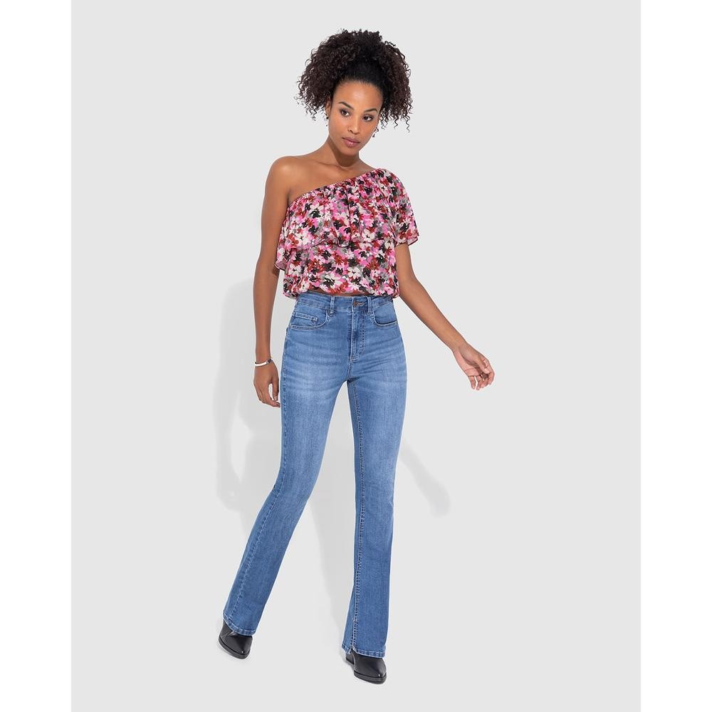 Blusa Feminina Floral Decote Ombro Só Em Viscose - ENFIM - Women Clothes