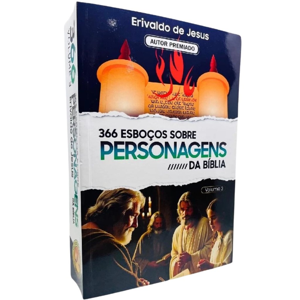 366 Esboços Sobre Personagens da Bíblia | Volume 03 | Erivaldo de Jesus em Oferta na Shopee
