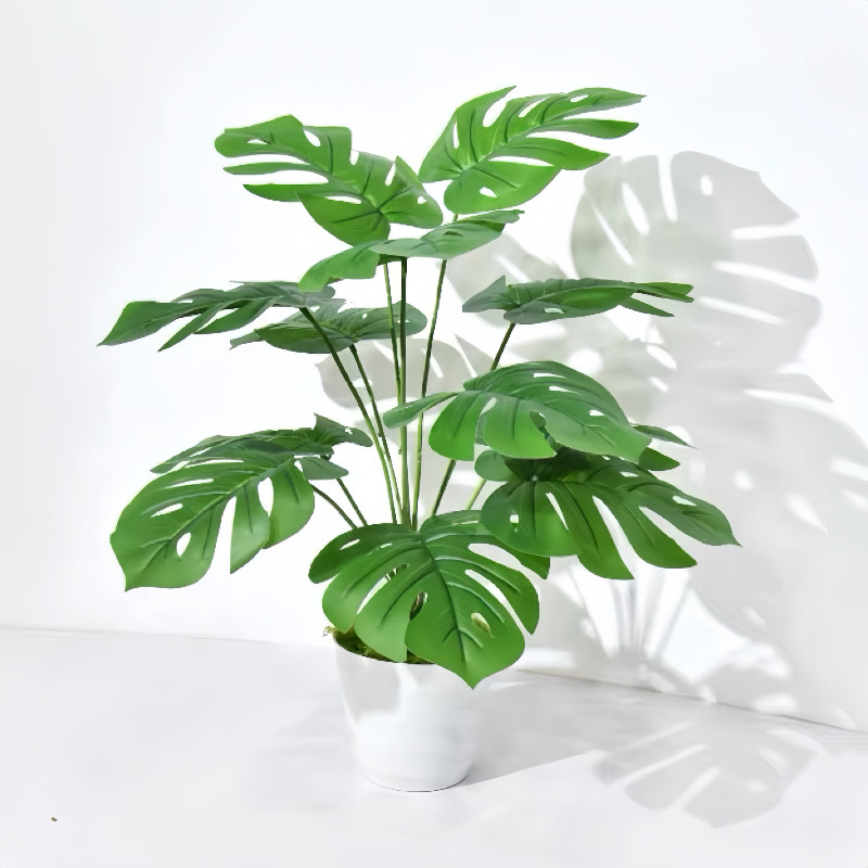 Planta artificial de 12 folhas Costela de Adão adequada para decoração de casa em Oferta na Shopee