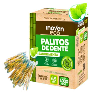 Palito De Dente Bambu Sabor Menta Embalados Um A Um 1000 Unidades em Oferta na Shopee