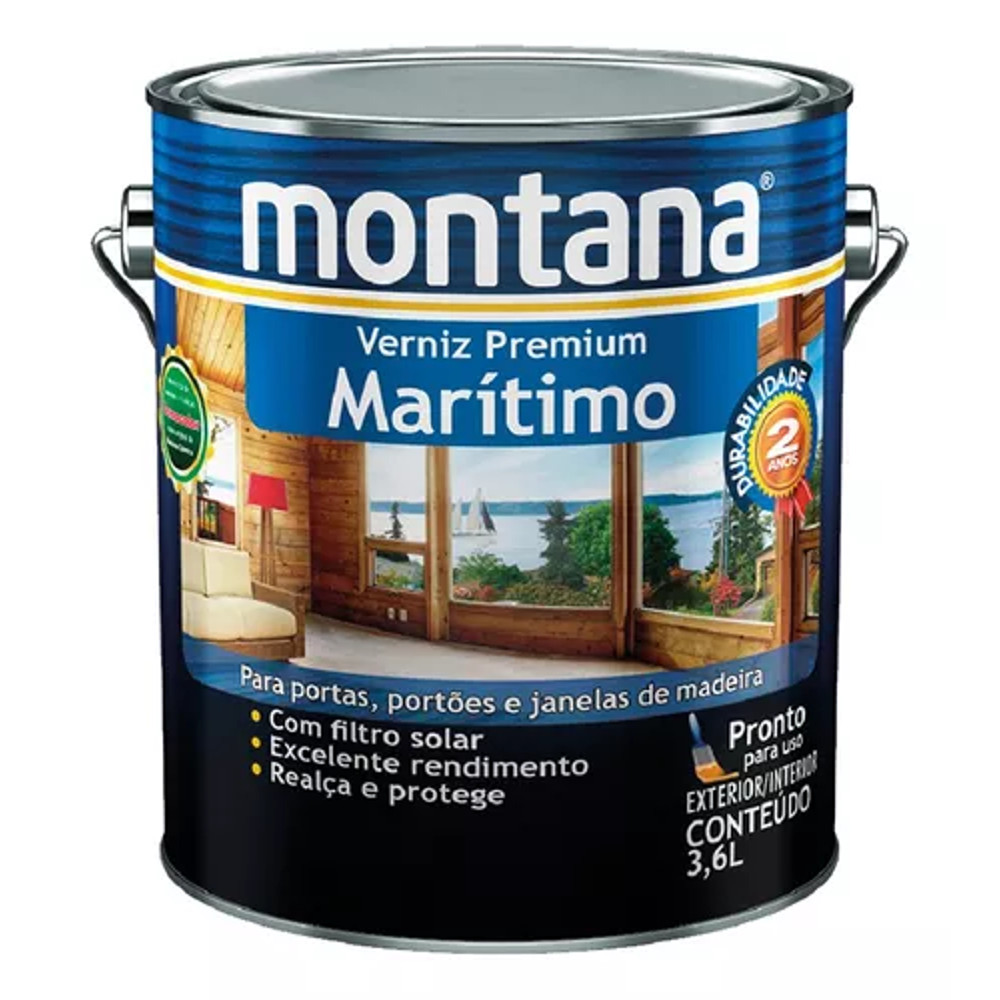 VERNIZ MONTANA MARITIMO PARA MADEIRA NATURAL 3,6L em Oferta na Shopee