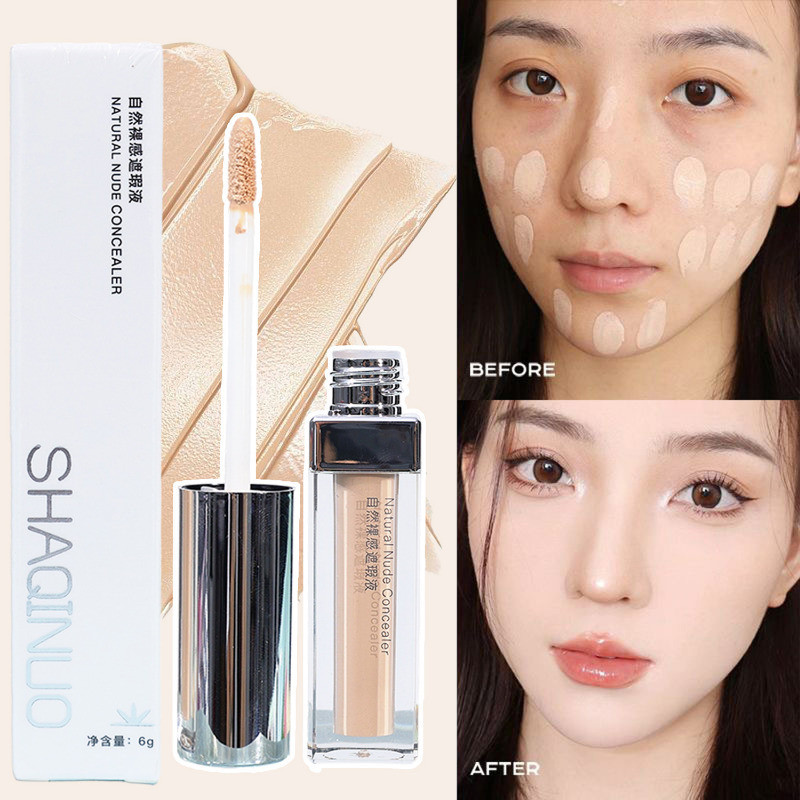 Corretivo Nude Natural 3Colors-Cosméticos De Maquiagem Facial-Hidratante Ilumina Líquido-Cobre Olheiras E Rasgos Primer-