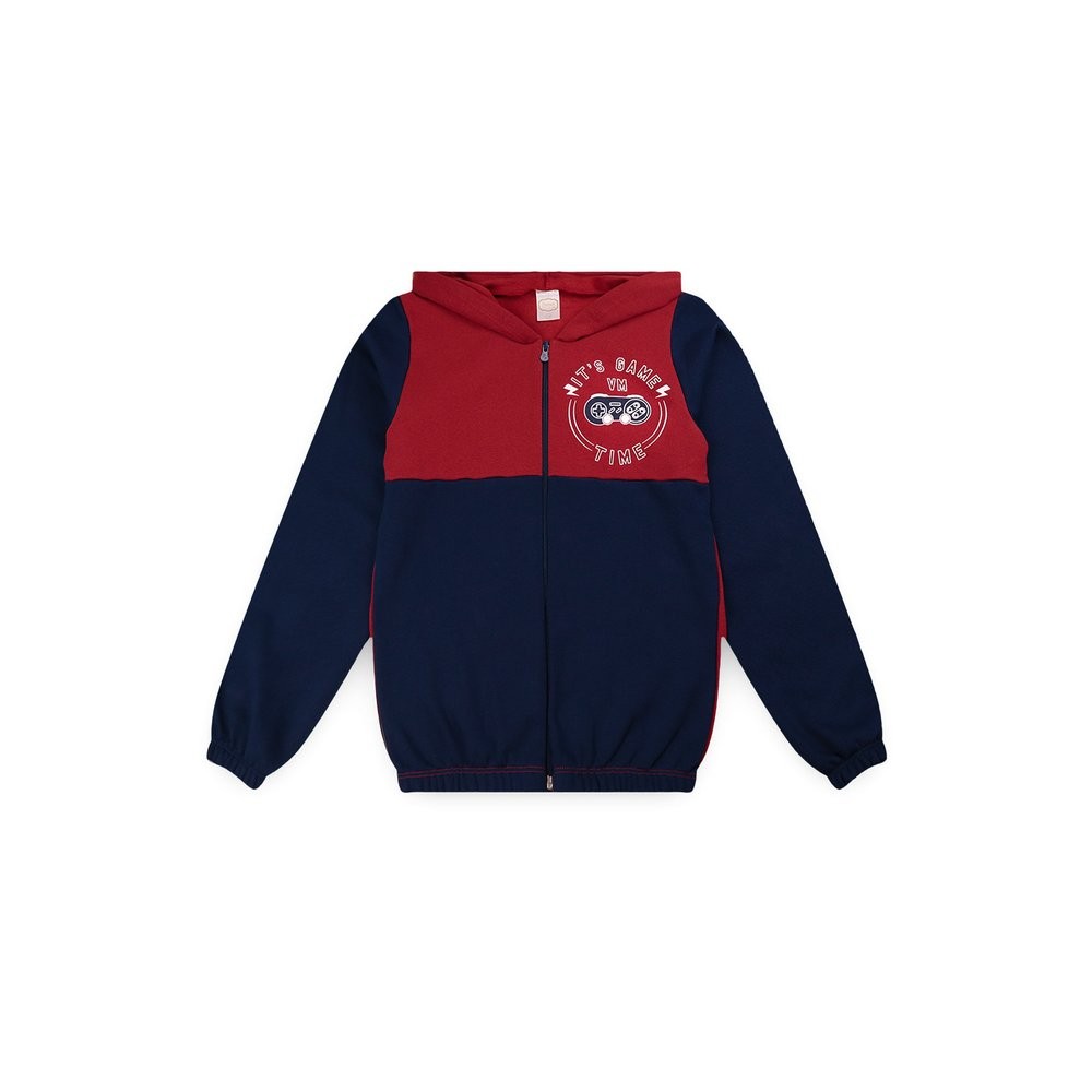 Jaqueta Moletom Juvenil Menino c/ Capuz e Zíper Game Time em Oferta na Shopee
