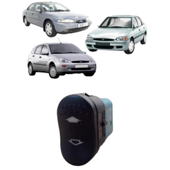 Botão Vidro Elétrico Escort Zetec 97 Á 2002 Focus 2000 Á 2008 Mondeo 94 Á 96 6 Pinos Simples