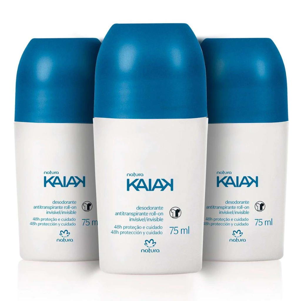 3 Desodorante Antitranspirante Roll-On Kaiak Masculino