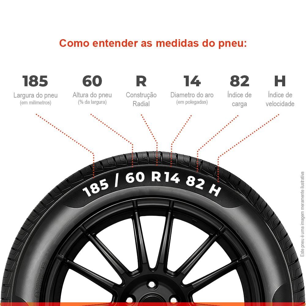 Detalhes do Pneu Aro 14 185/60R14 XBRI 82H TL Fastway A2