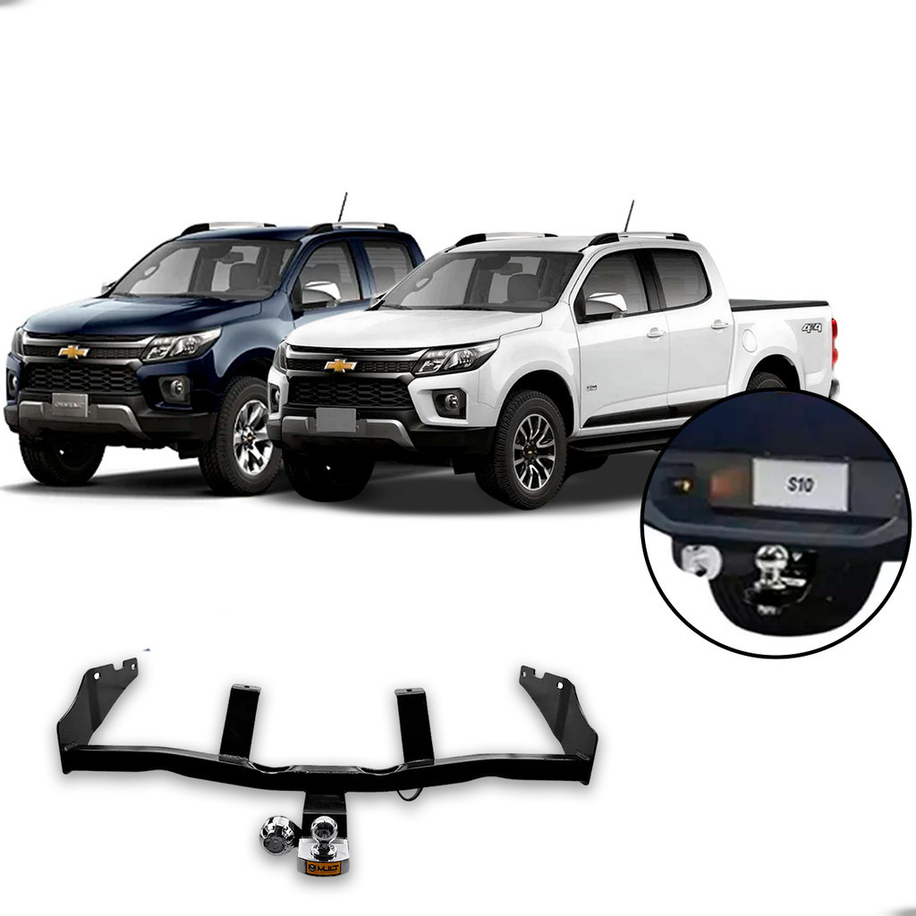 Engate Reboque Fixo Mult Chevrolet S10 LT LTZ 4X2 4X4 com Bola 50mm Capa Protetora Tomada Elétrica Plaqueta Técnica em Oferta na Shopee