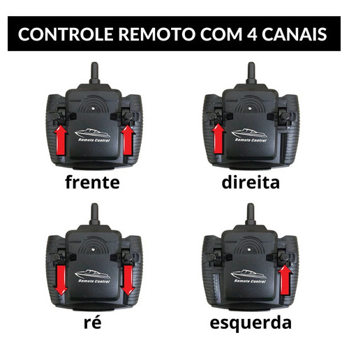 Moto Aquática Controle Remoto Azul 4 Canais Brinquedo Infantil Para Piscina Crianças A Partir De 4 Anos · foto 2