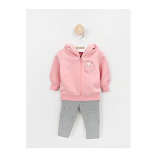 Conjunto Menina Jaqueta Moletom Tricô e Legging Gatinho - Angerô em Oferta na Shopee