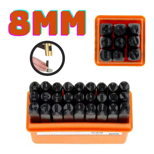 Punção Marcador - Kit 36pcs 8mm - Alfanumérico Letra Numero em Oferta na Shopee