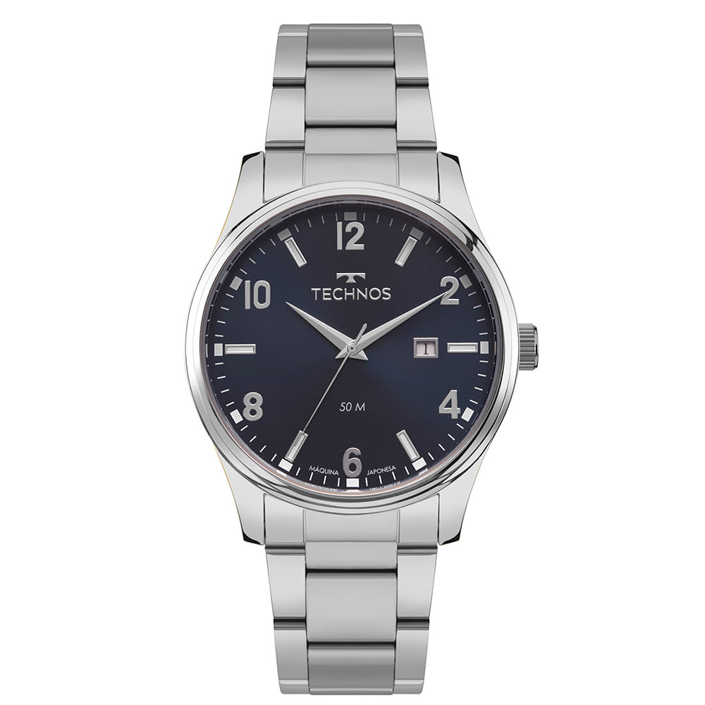 Relógio Technos Masculino Steel Prata - 2115TZE/1A