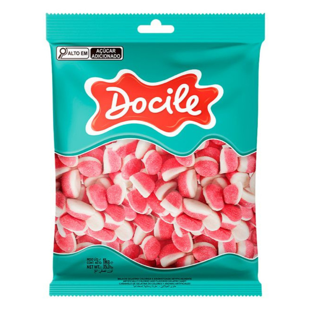 Bala Gelatina Beijos Docile 1kg em Oferta na Shopee
