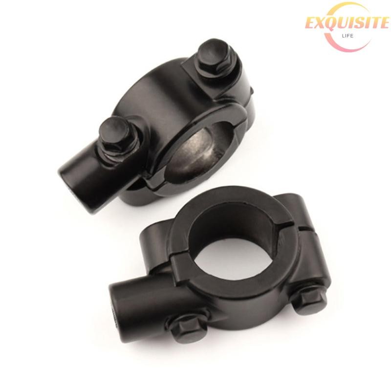 [EL] Suporte Para Guidão Retrovisor De Motocicleta , Base De Braçadeira 8mm , Alumínio Preto , Ferramenta Universal Novo em Oferta na Shopee