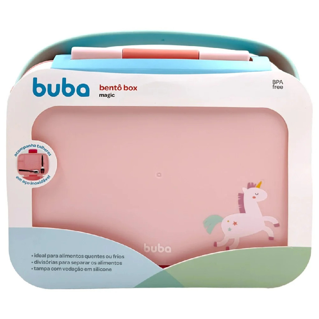 Bento Box Buba Infantil – Unicórnio para o Lanche.