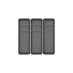 Kit de organizador de gavetas com 2 divisórias Ou 3 peças Linha Logic - Chumbo
