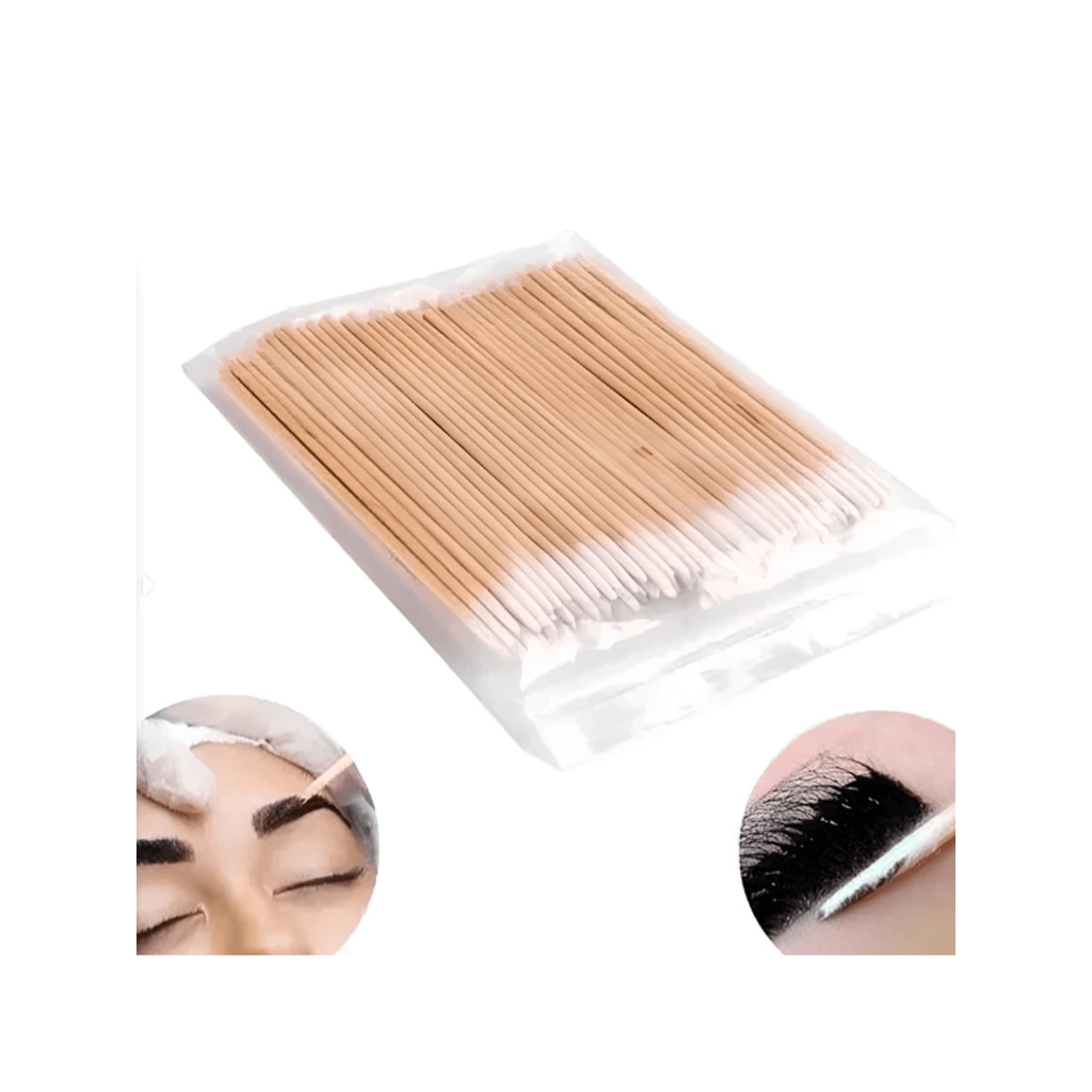 100 Palitos C/ Algodao Limpeza Henna Unhas Cílios em Oferta na Shopee