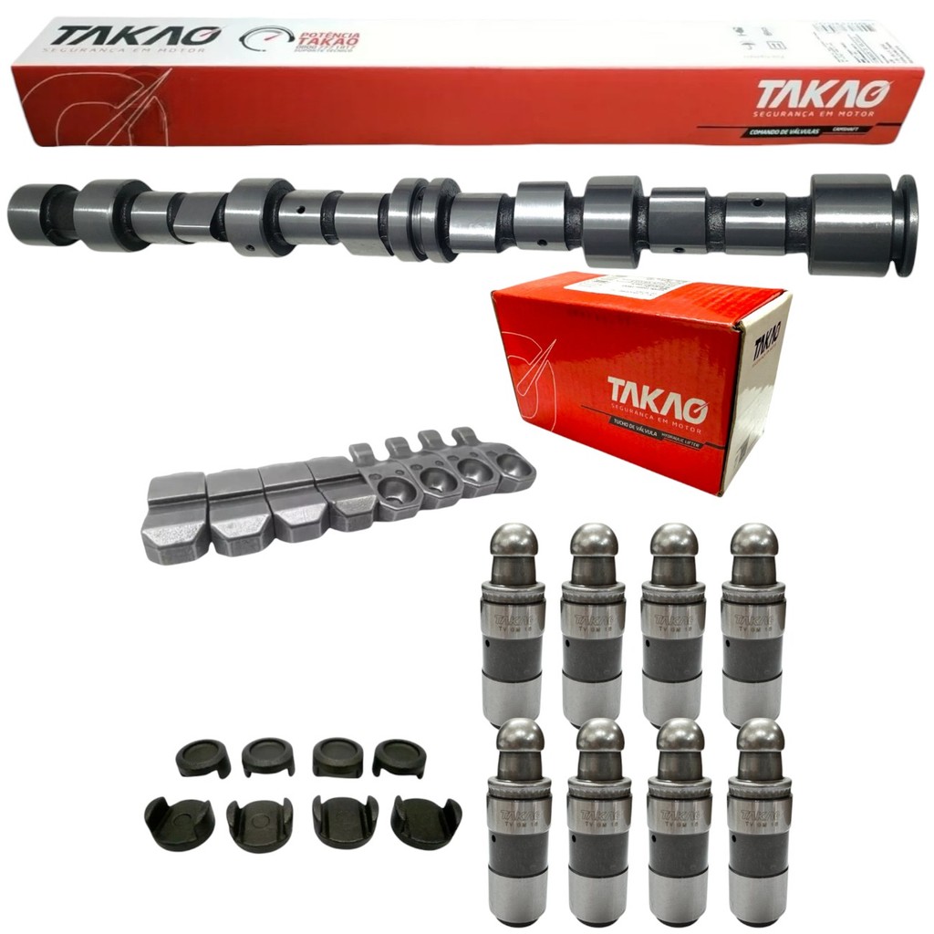 Kit Comando de valvulas + Tuchos + Escoras + Balancim Corsa Celta 1.0 8v 1996 a 2006 letra J - Spare Parts and Accessories for Vehicles