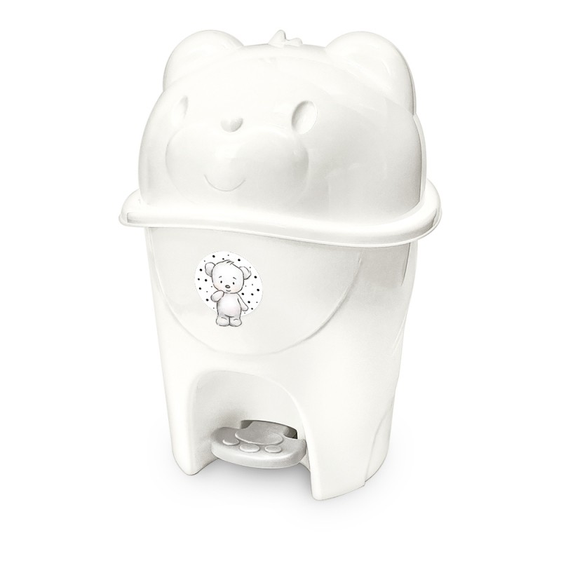 Lixeira Cajovil Com Pedal Fofura 6,5 Litros Branca - Mom & Baby