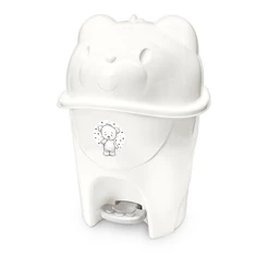 Lixeira Cajovil Com Pedal Fofura 6,5 Litros Branca