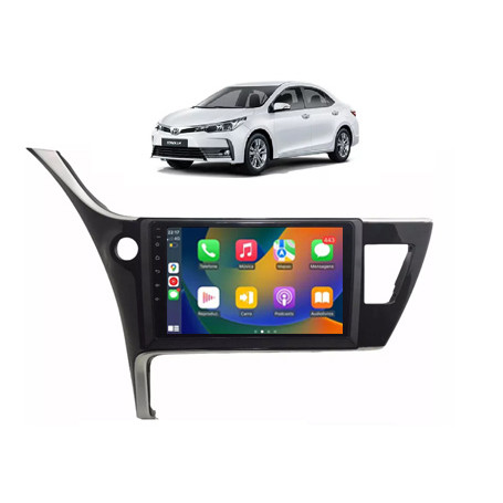 Kit Multimídia Corolla 2018 / 2019 Gli Android 9 Pol 2/32Gb Carplay Gps WiFi Rádio Bt - Vision 8990CP