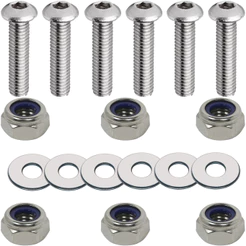 Kit parafusos prisioneiros allen inox coroa XRE300 NX400 Falcon com porca