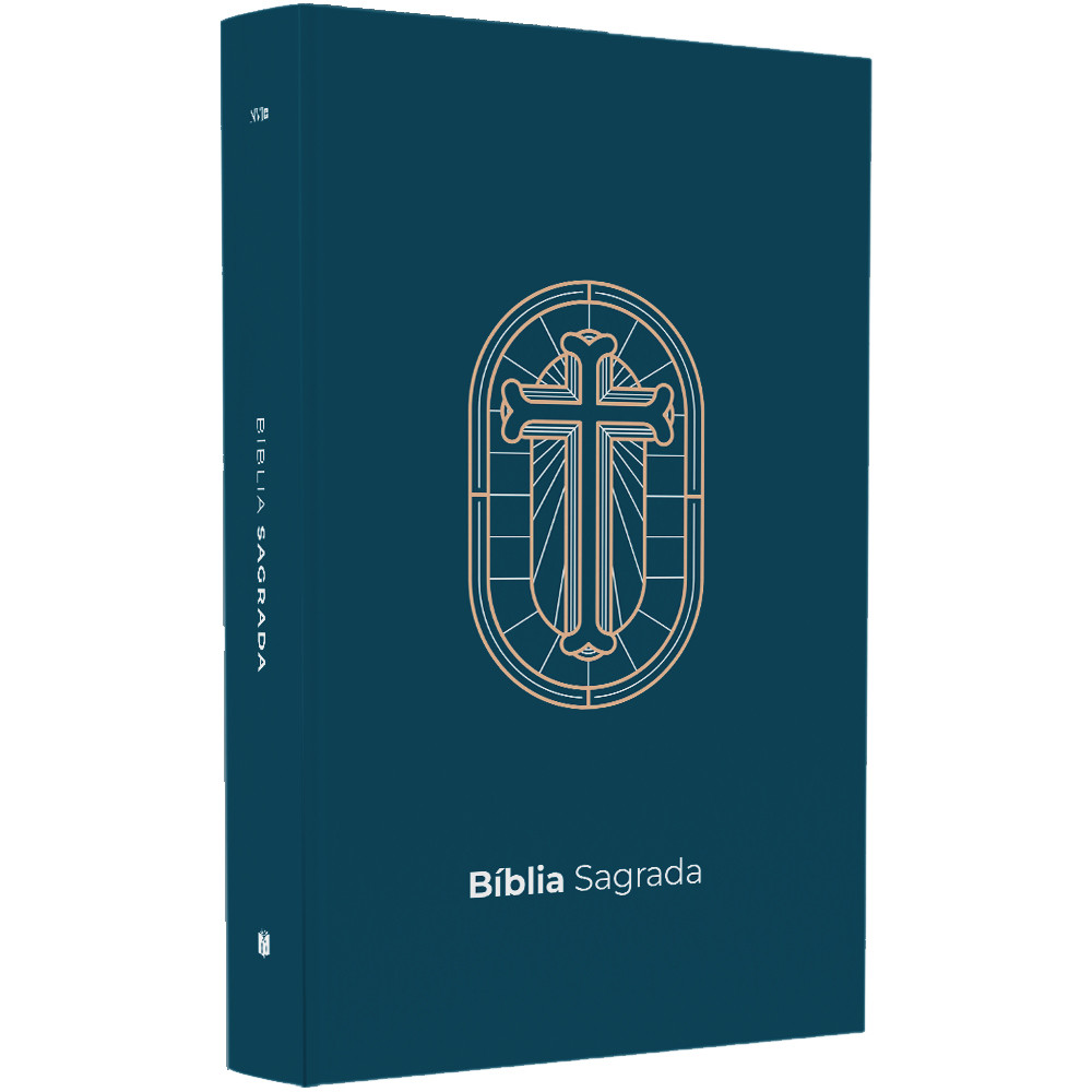 Bíblia Sagrada Vitral Azul | NVI | Letra Grande | Capa Dura em Oferta na Shopee