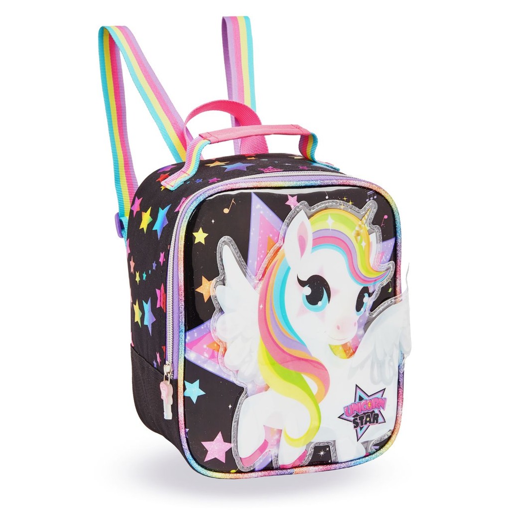 Bolsa Lancheira Térmica Marmita Alça De Costas Infantil Menina Escolar