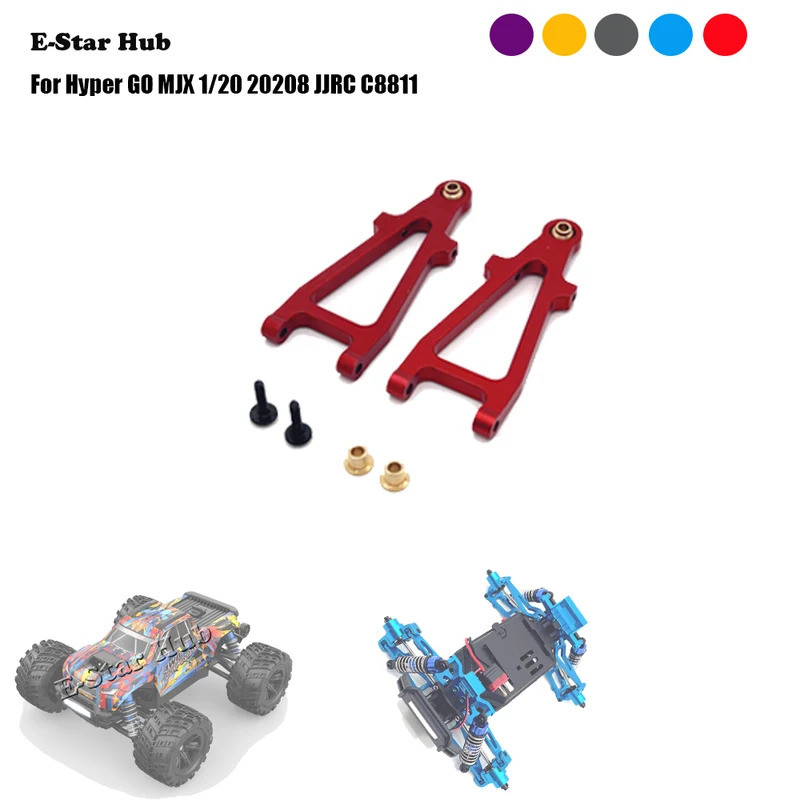 Braço Inferior Dianteiro para Hyper GO MJX 1/20 20208 JJRC C8811 OP Acessórios Peças de Metal para Upgrade Modelo RC Car
