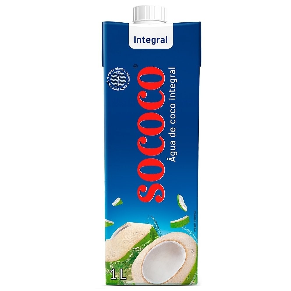 Água de Coco Sococo 1L - Embalagem com 12 Unidades - Food & Beverages