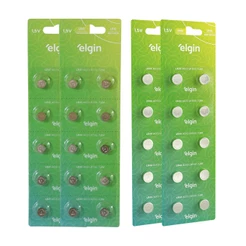 Kit 20 Baterias Pilhas Lr41 + 20 Baterias Pilhas Lr44 Elgin