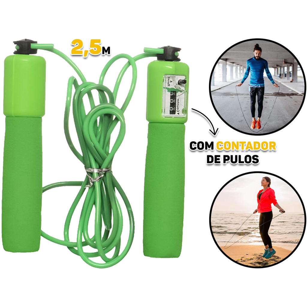 Corda De Pular Com Contador Para Exercícios Crossfit Academia Funcional 2,5 Metros em Oferta na Shopee