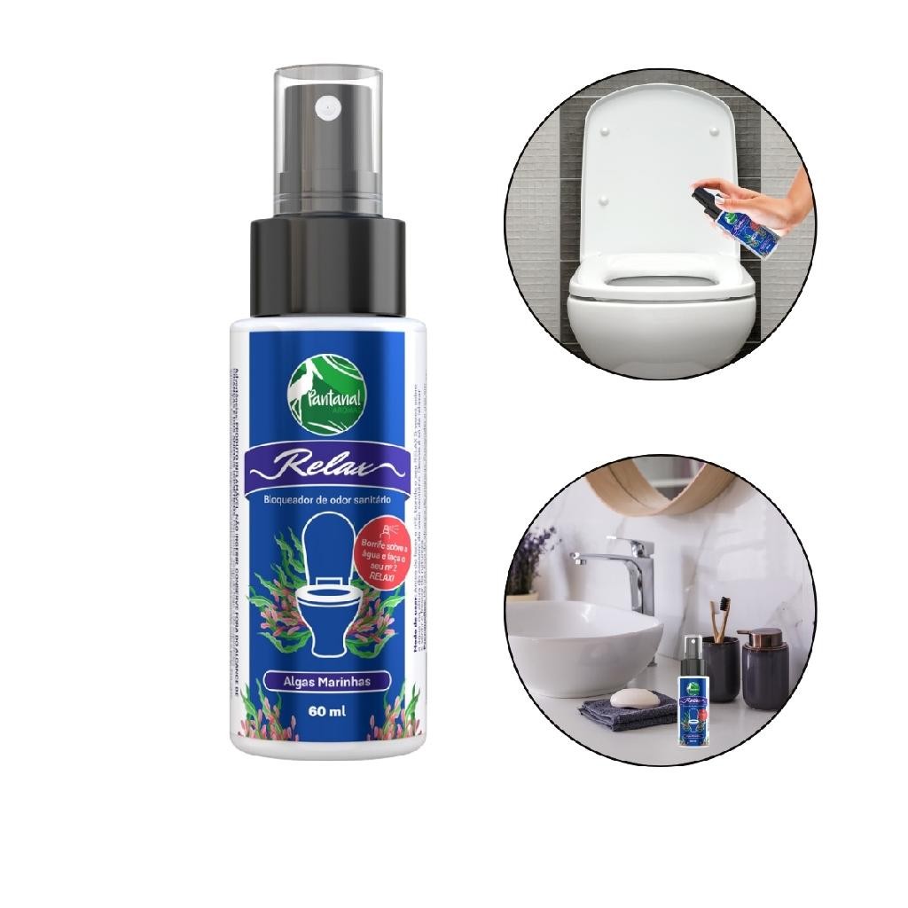 Bloqueador Odor Sanitário Alga Marinha 60ml, Pantanal Aromas Banheiro Lavabo Neutralizador Aroma Perfumado