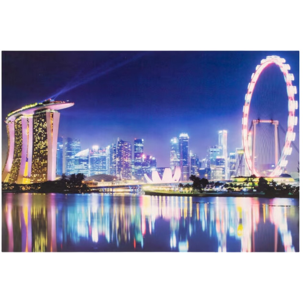 Detalhes do QUEBRA CABEÇA SINGAPURA 1500 PEÇAS PAIS E FILHOS PUZZLE PONTO TURÍSTICO ÁSIA MARINA BAY SANDS PRÉDIO