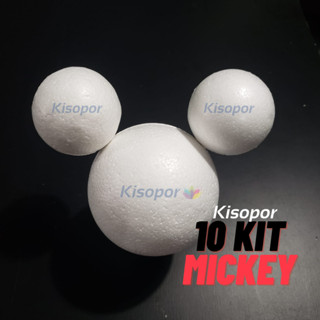 Bola de Isopor para Mickey Minnie Mouse kit com 10 conjuntos maciços festa aniversário decoração em Oferta na Shopee