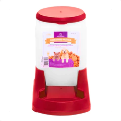 Comedouro Automatico Cachorro Gato Prático 3 litros - Alvorada Vermelho