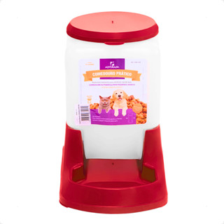 Comedouro Automatico Cachorro Gato Prático 3 litros - Alvorada Vermelho em Oferta na Shopee