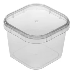 400un Pote Quadrado C/ Tampa 220ml Lacre Plastilânia - 24Hs