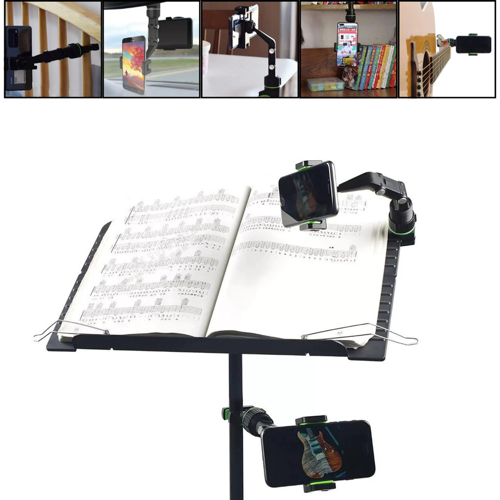 KIT 2 Suporte De Celular Clips Pedestal Violão Microfone MESA veicular Universal em Oferta na Shopee