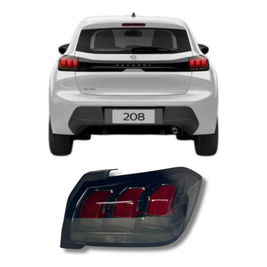 Lanterna Traseira Peugeot 208 - 2020 2021 2022 A 2024 Fumê